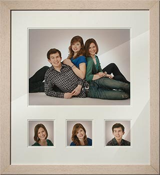 framed family portrait