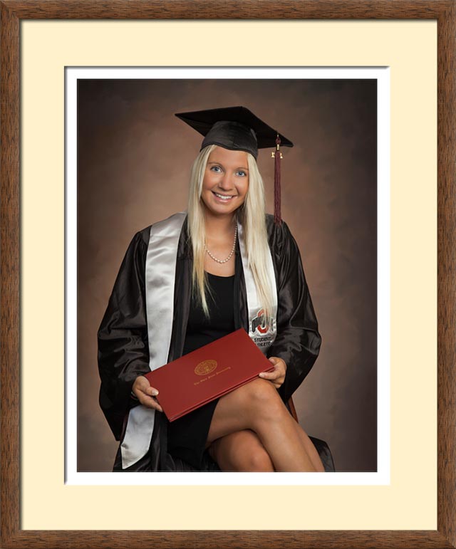 framed graduation portrait